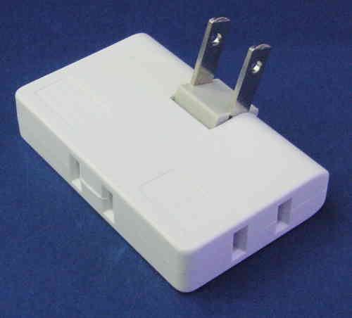 3-Way 2 Flat Pin Socket Adaptor